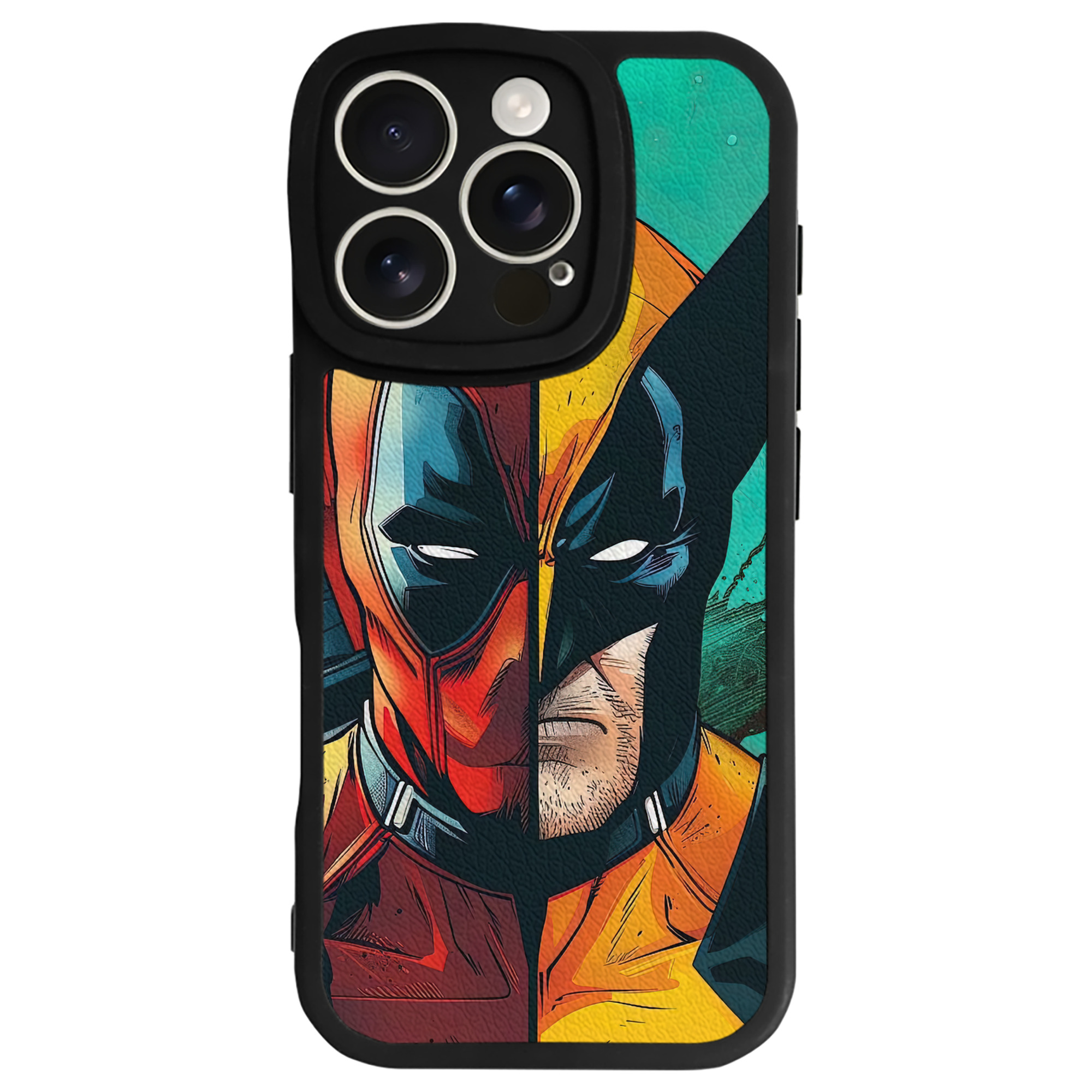 （画像用） Deadpool デッドプール 【iPhone 16シリーズ対応】シリコンスマホケース（レザー調） 材質：シリコン
